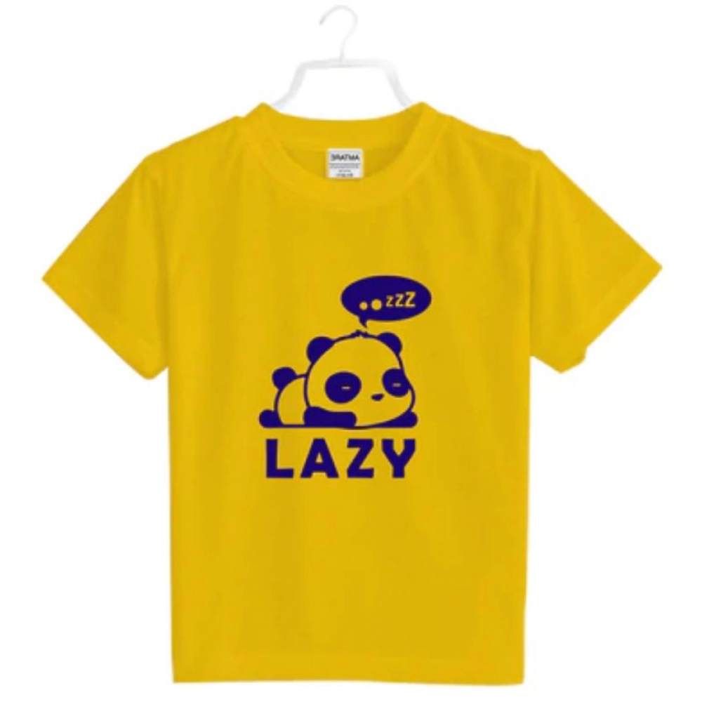 Generic Boys Cotton Lazy Half Sleeve TShirt (Mustard) - Image 4