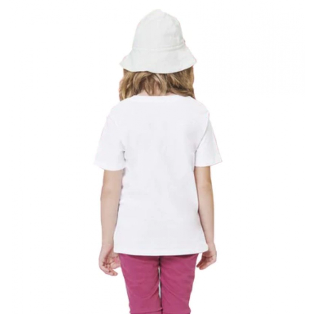 Generic Girls Cotton Baby Shark Half Sleeve TShirt (White) - Image 4