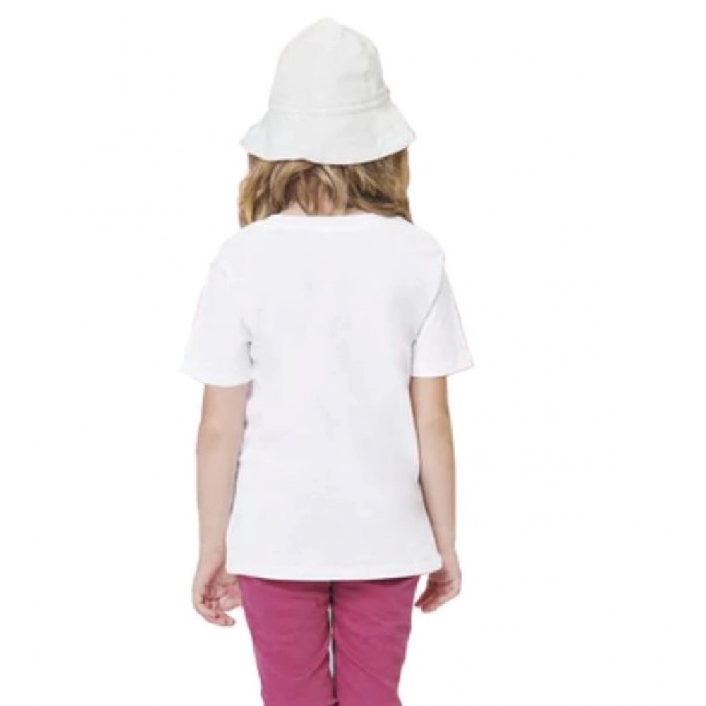 Generic Girls Cotton Akashi Half Sleeve TShirt (White) - Image 4