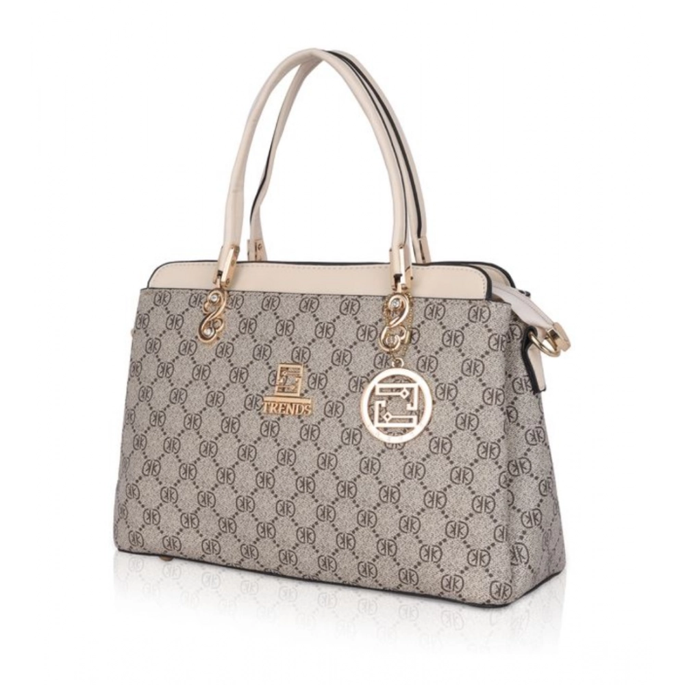 Generic Women's Faux Leather Printed Handbag (Beige) - Image 2