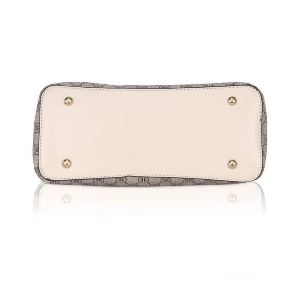 Generic Women's Faux Leather Printed Handbag (Beige) - Image 5