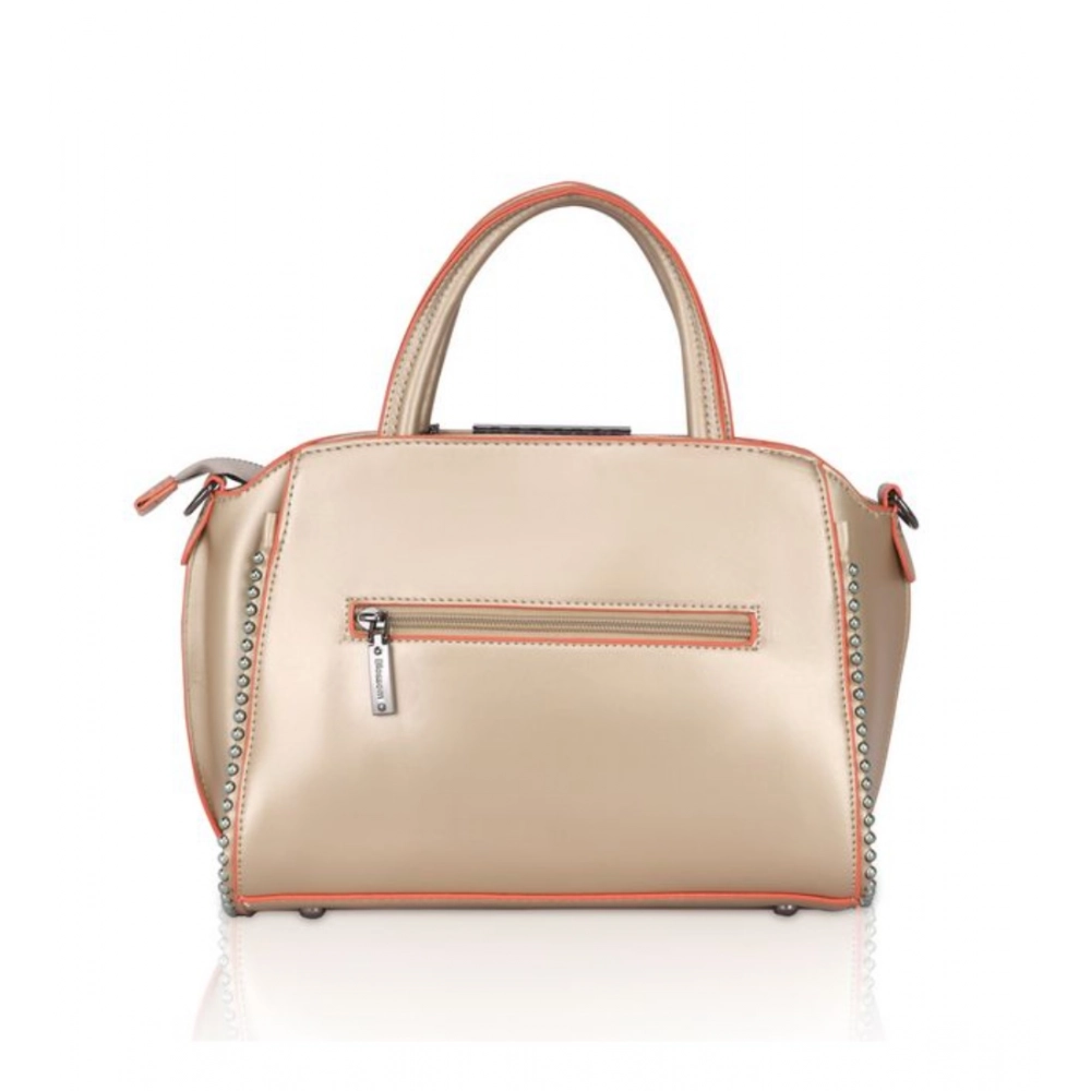 Generic Women's Faux Leather Metal Beads Handbag (Gold) - Image 4
