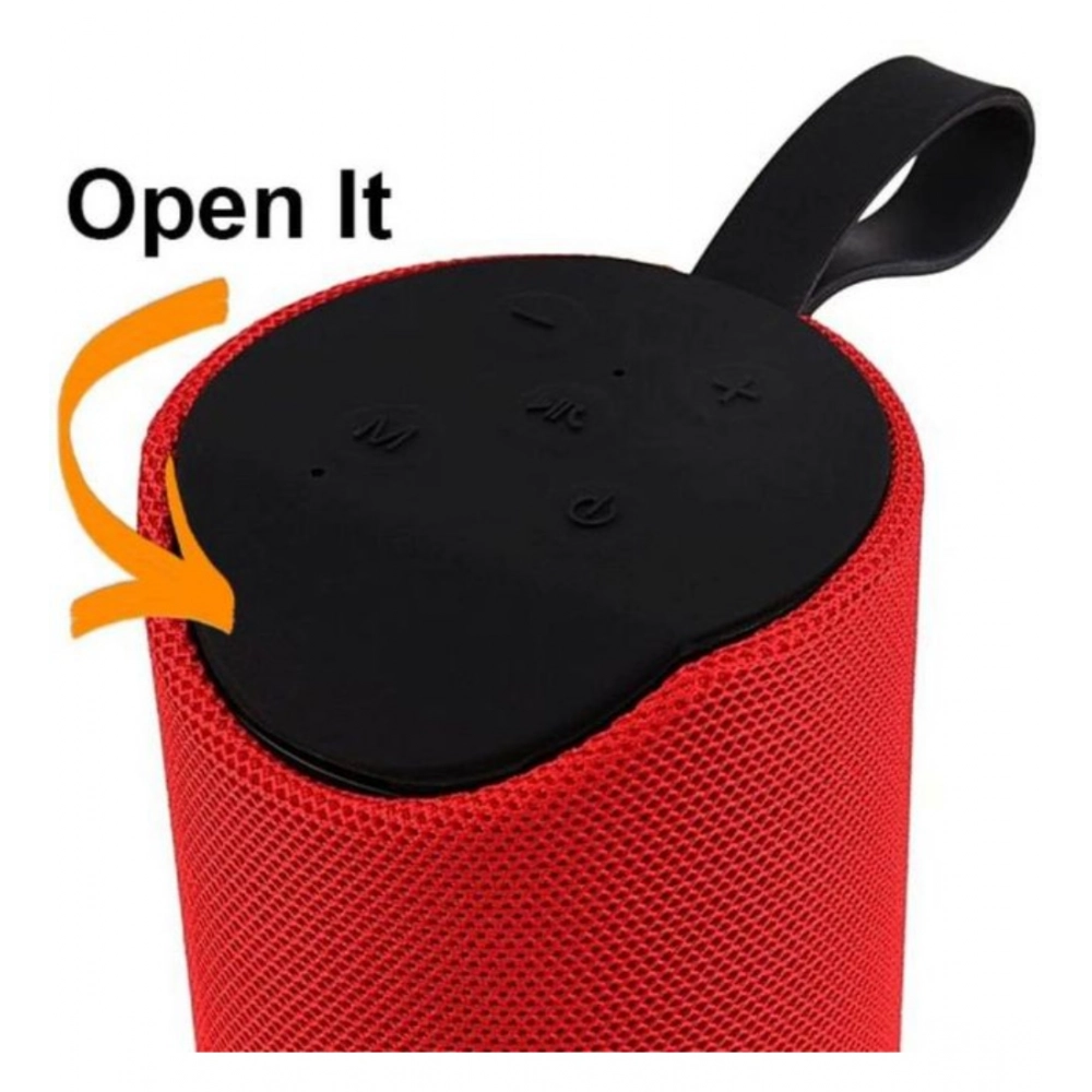 Generic Plastic Rubber Wireless TG113 Bluetooth Speaker (Red) - Image 2