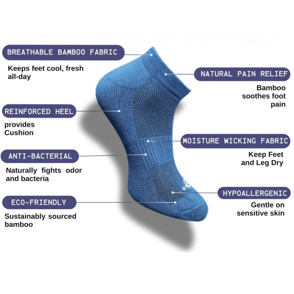 Generic 3_Pair Set Unisex Casual Cotton Printed Low Cut Socks (Multicolor) - Image 2