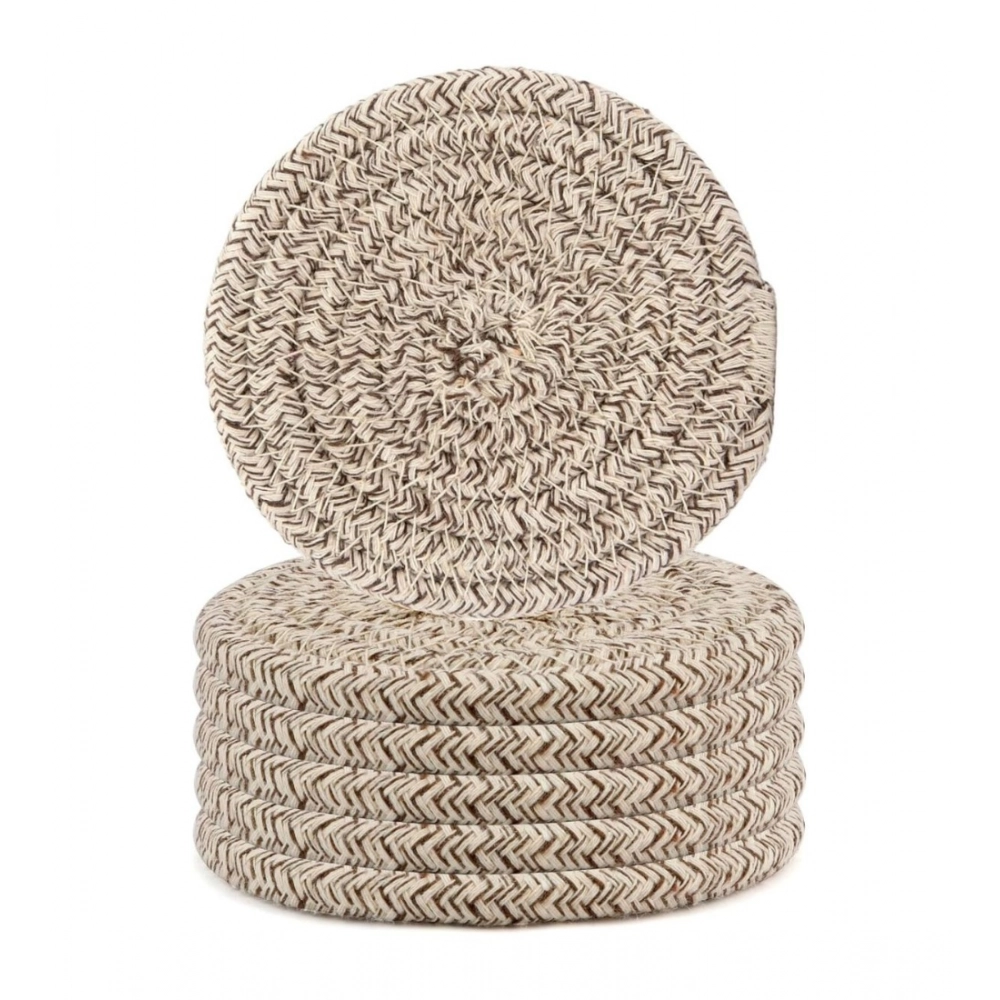 Generic Cotton Rope Drink Coasters 6 Pcs Set (Mix) - Image 2