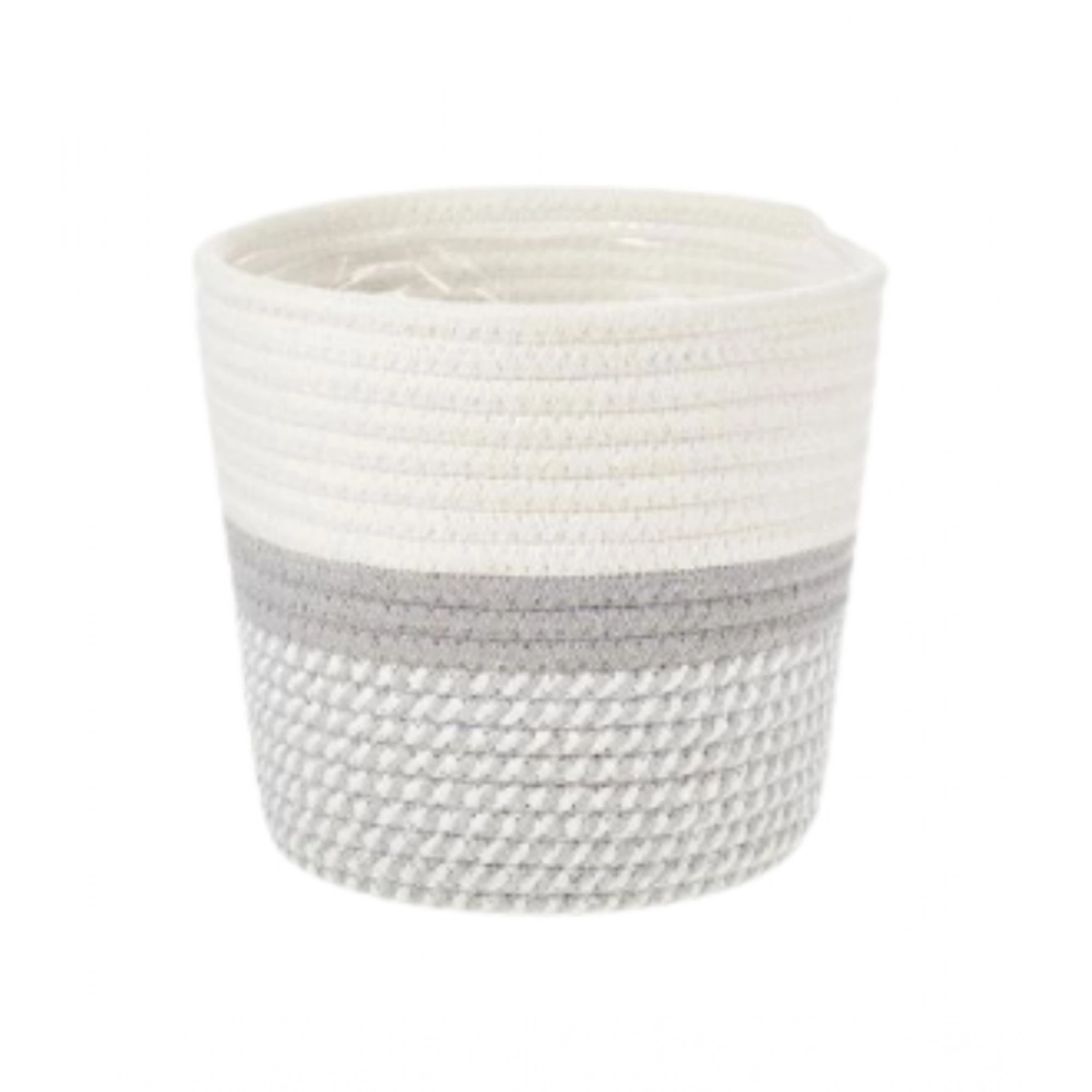 Generic Cotton Flower Pot With Out Lid (Gray-White) - Image 2