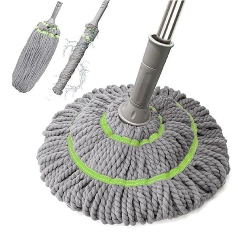 Generic Pack of 2 Microfiber Twist Mop for Floor Cleaning (Grey) - Image 3