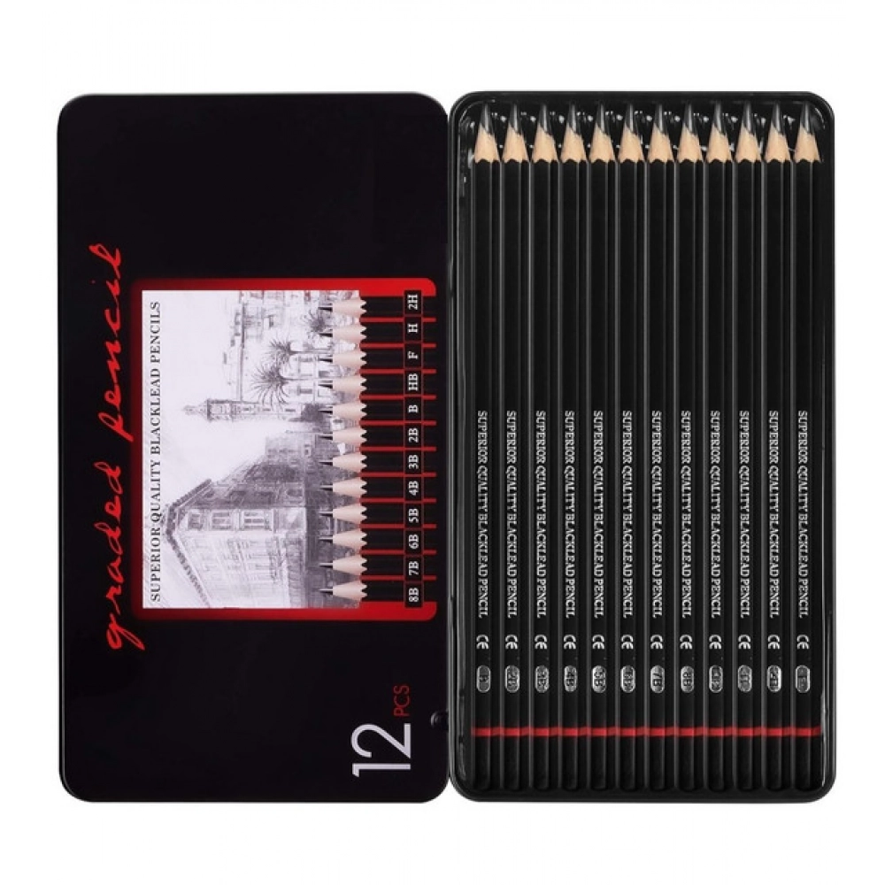 Generic Pack of 2 12 pcs Art Pencil Kit Set (Black) - Image 5