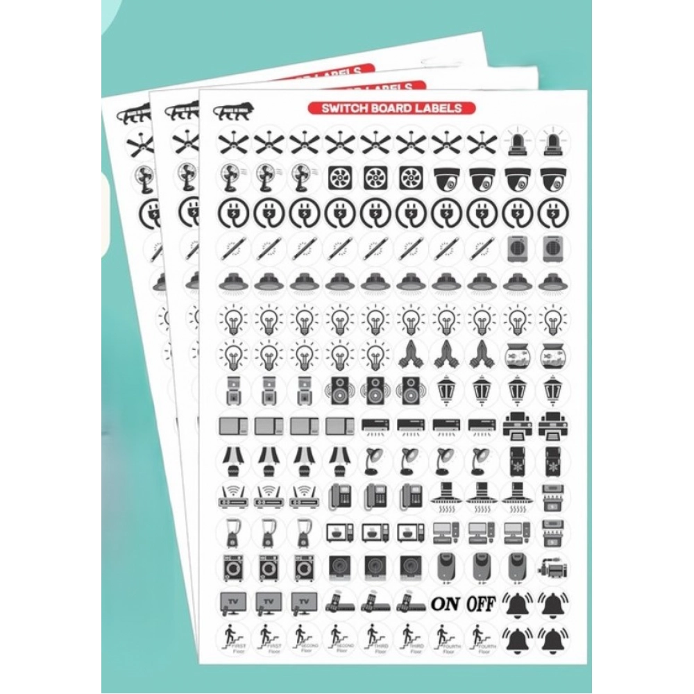 Generic Pack of 3 Switch Board Sticker (Black) - Image 4