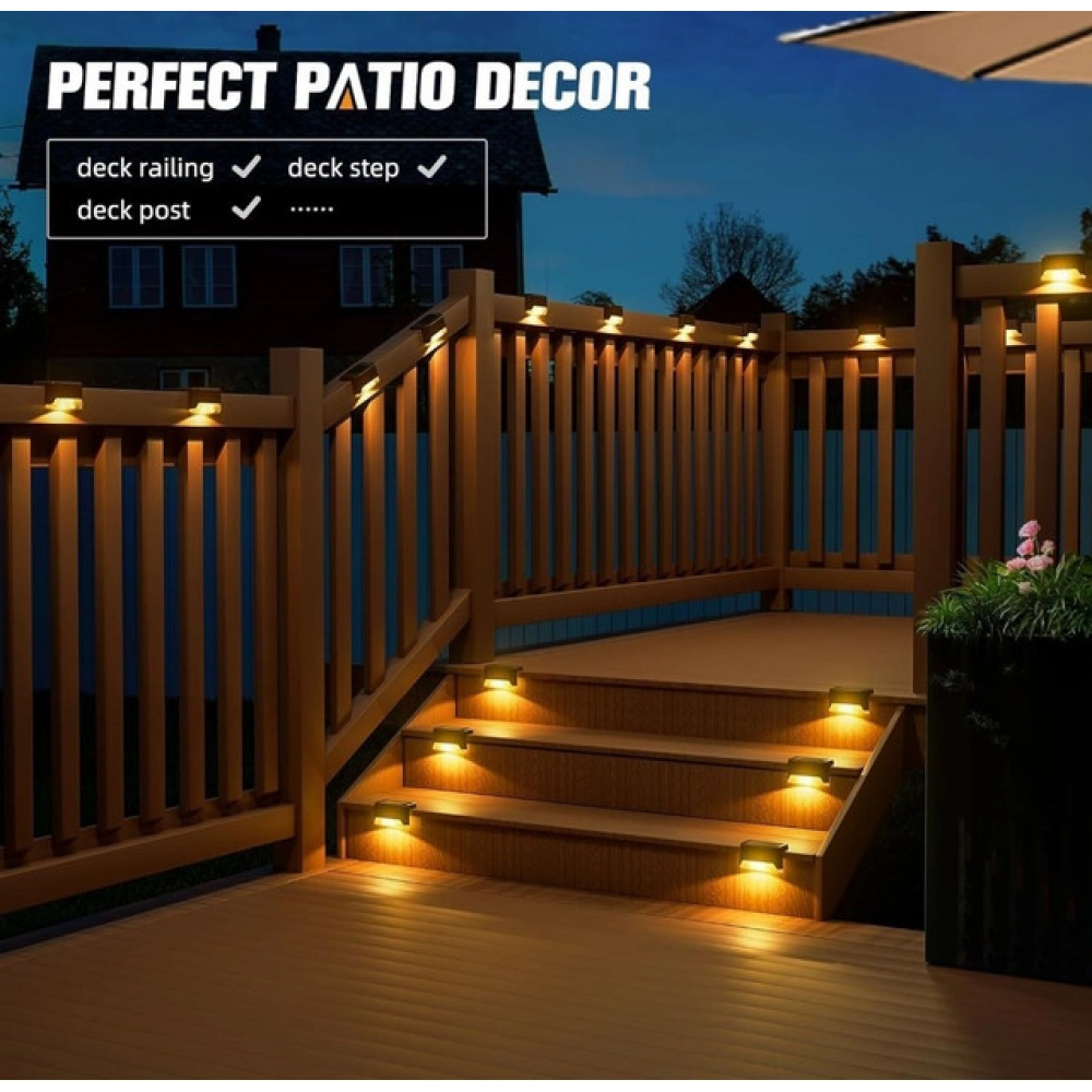 Generic Pack of 3 Stair Deck Solar Light (Black) - Image 4