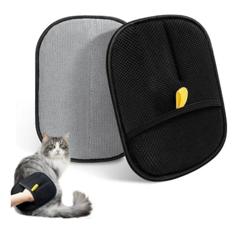 Generic Pack of 2 Cat Dog Hair Remover Gloves (Black) - Image 2