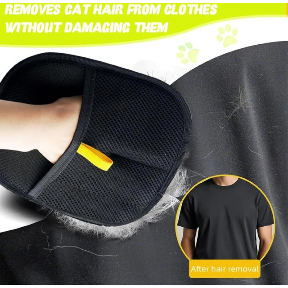 Generic Pack of 2 Cat Dog Hair Remover Gloves (Black) - Image 3