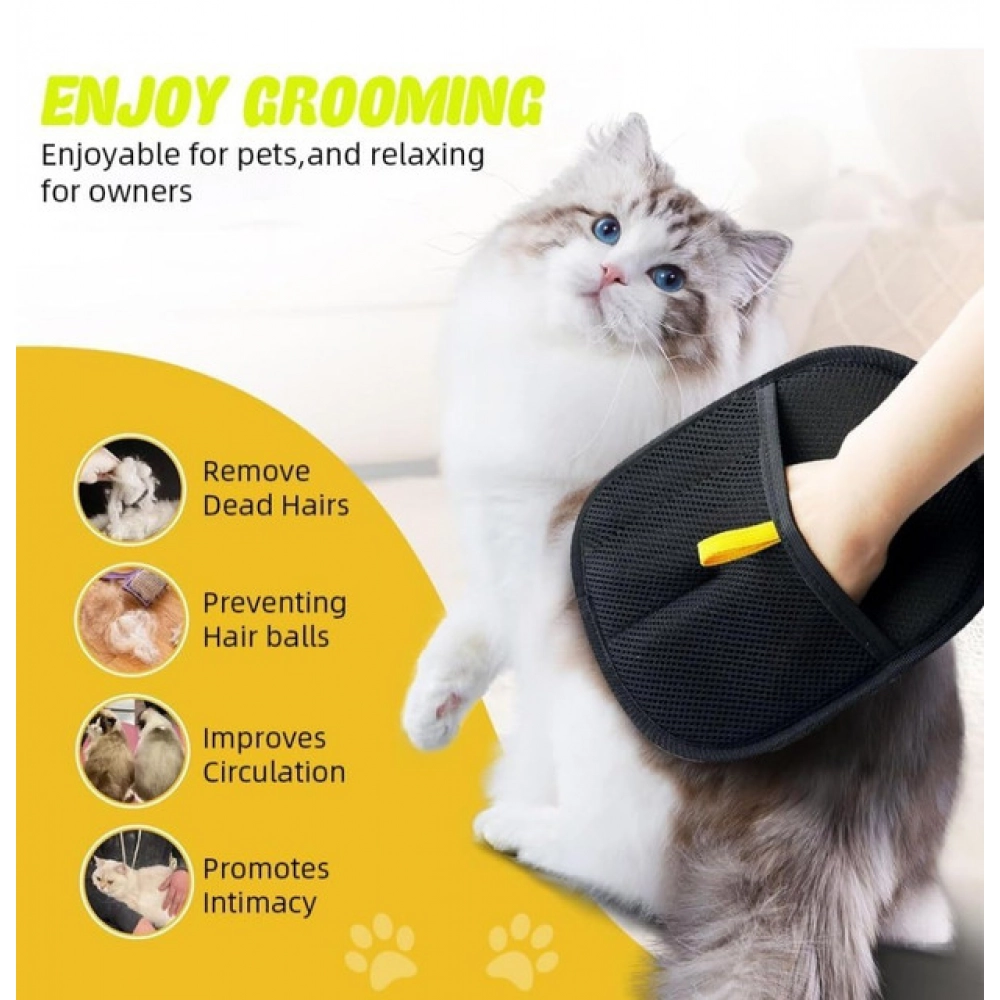 Generic Pack of 2 Cat Dog Hair Remover Gloves (Black) - Image 4