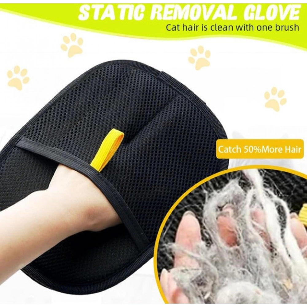 Generic Pack of 2 Cat Dog Hair Remover Gloves (Black) - Image 5