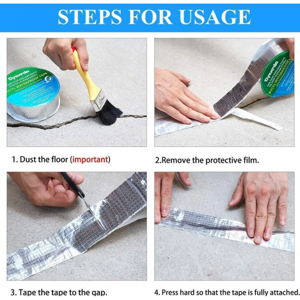 Generic Pack of 2 Aluminium Waterproof Foil Tape 2 Inch (Silver) - Image 4