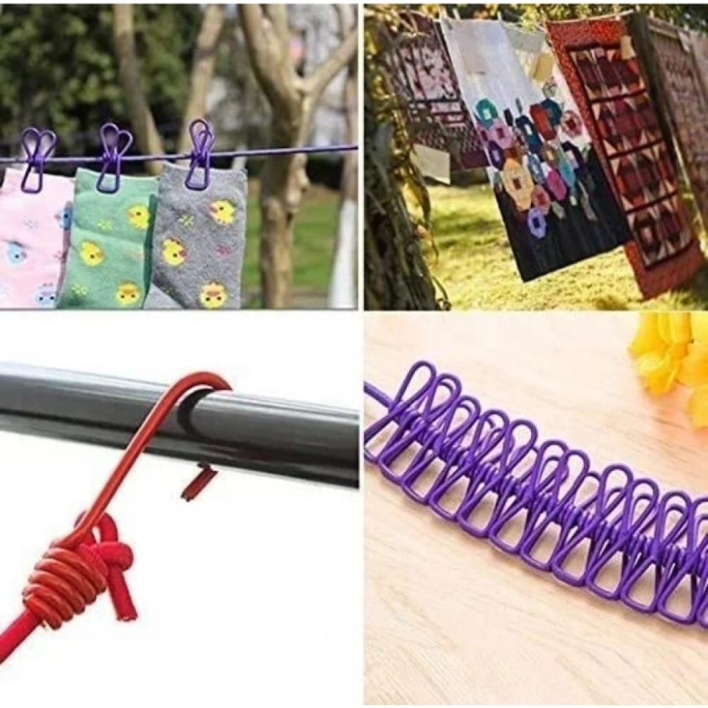 Generic Pack of 3 Nylon Cloth Drying Rope (Multicolor) - Image 5