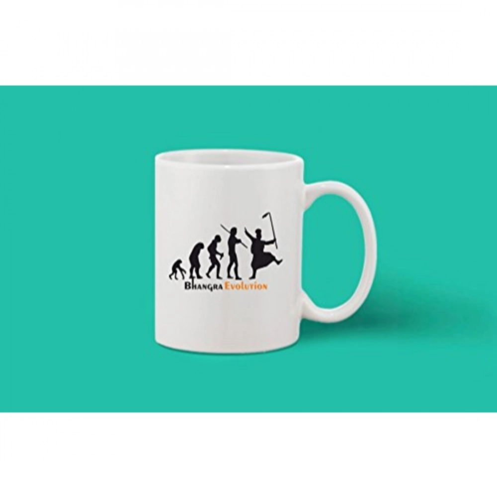 Generic Printed Ceramic Coffee Mug - 1 Pieces, White, 11oz - Image 2