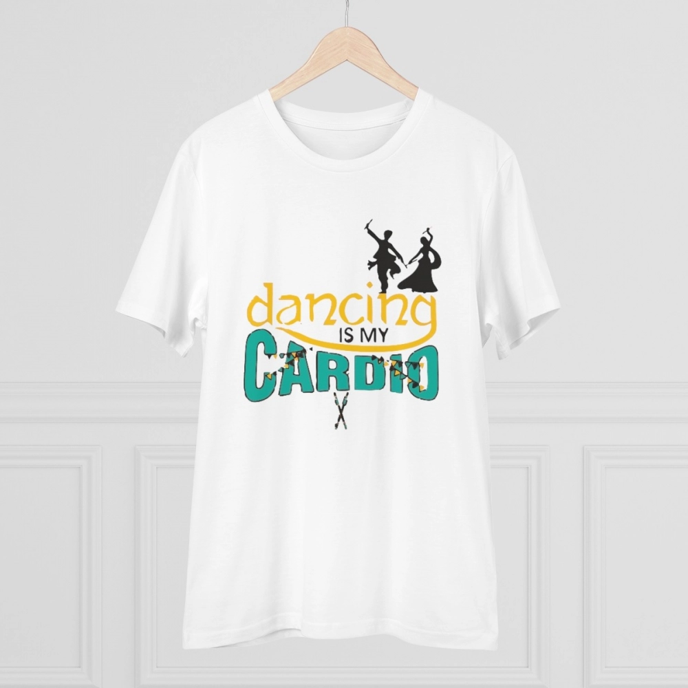 Generic Men's PC Cotton Dancing Is My Cardio Printed T Shirt (Color: White, Thread Count: 180GSM) - Image 5