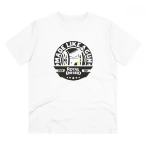 Generic Men's PC Cotton Bike Ride Design Printed T Shirt (Color: White, Thread Count: 180GSM)