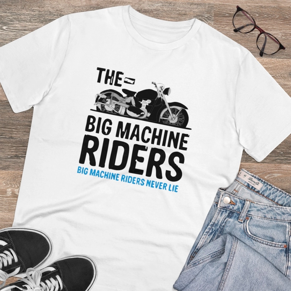 Generic Men's PC Cotton Bike Ride Design Printed T Shirt (Color: White, Thread Count: 180GSM) - Image 4