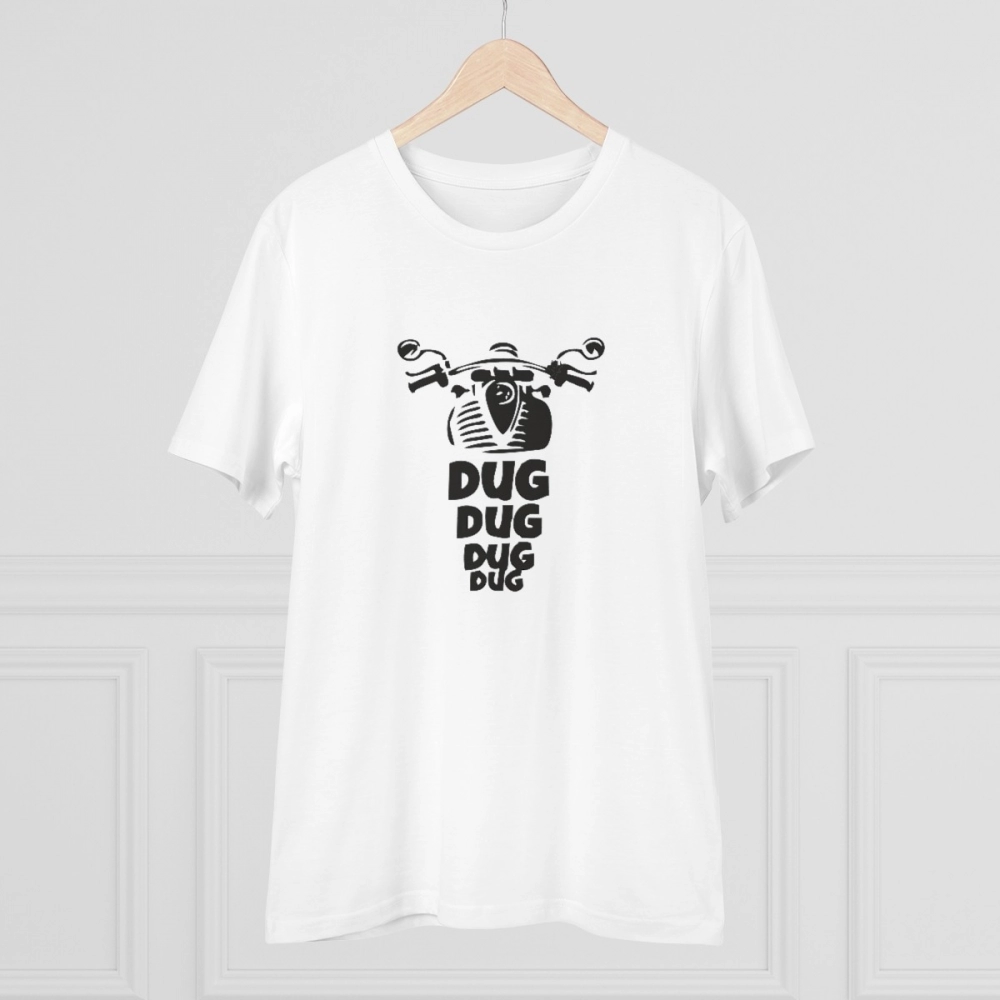 Generic Men's PC Cotton Bike Ride Design Printed T Shirt (Color: White, Thread Count: 180GSM) - Image 5