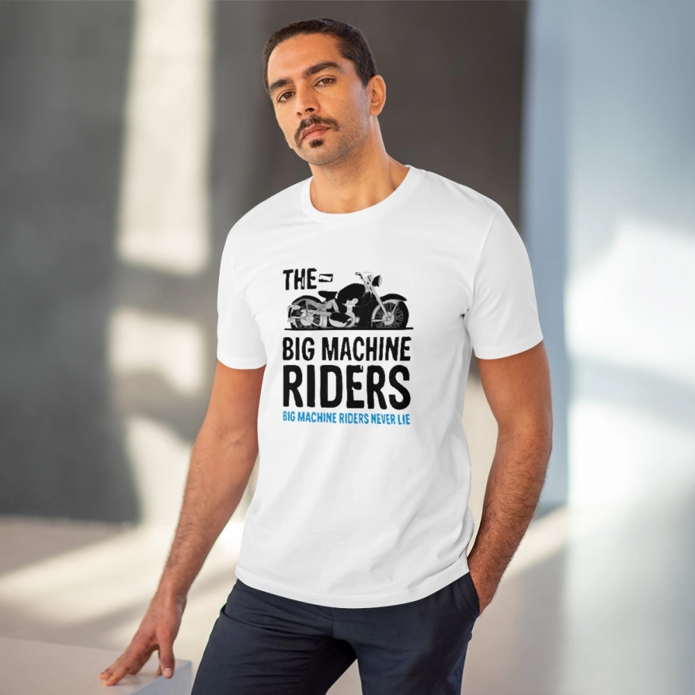 Generic Men's PC Cotton Bike Ride Design Printed T Shirt (Color: White, Thread Count: 180GSM) - Image 2