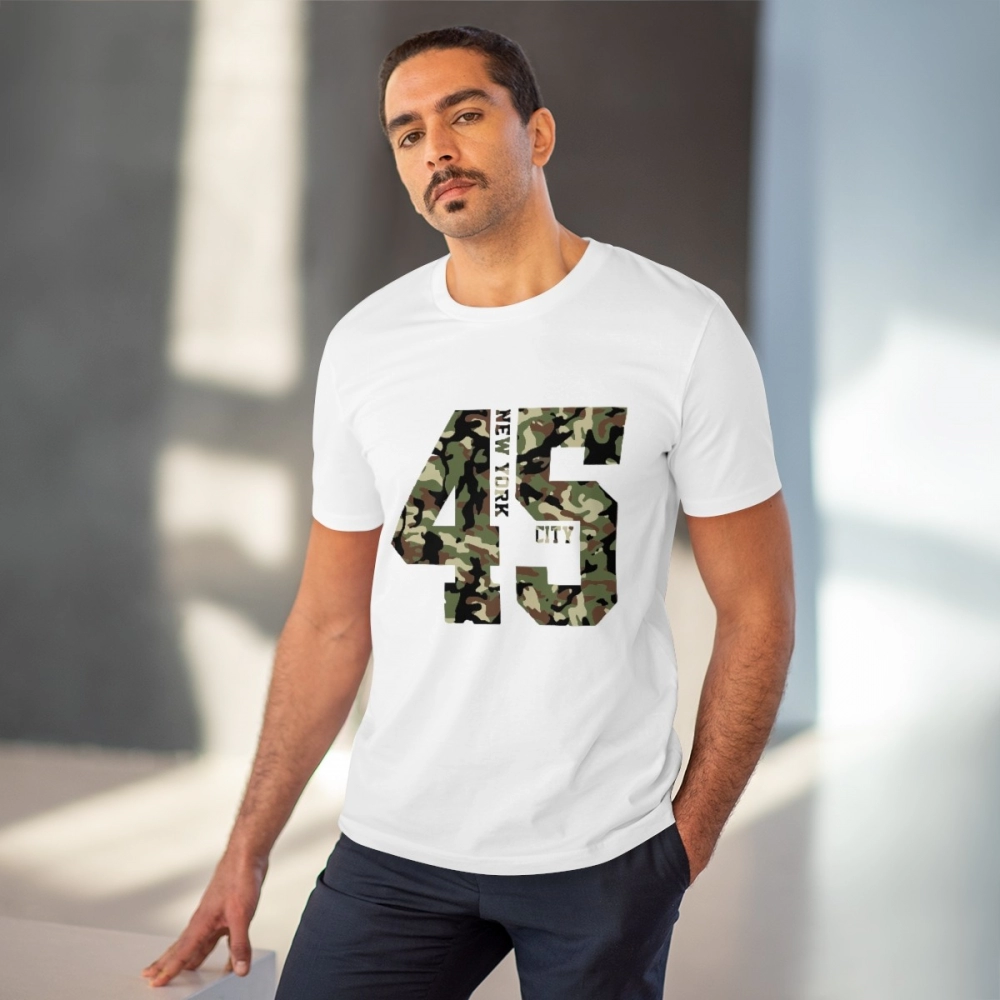 Generic Men's PC Cotton New York City Printed T Shirt (Color: White, Thread Count: 180GSM) - Image 2