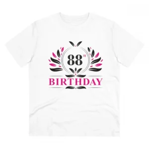 Generic Men's PC Cotton 88th Birthday Printed T Shirt (Color: White, Thread Count: 180GSM)
