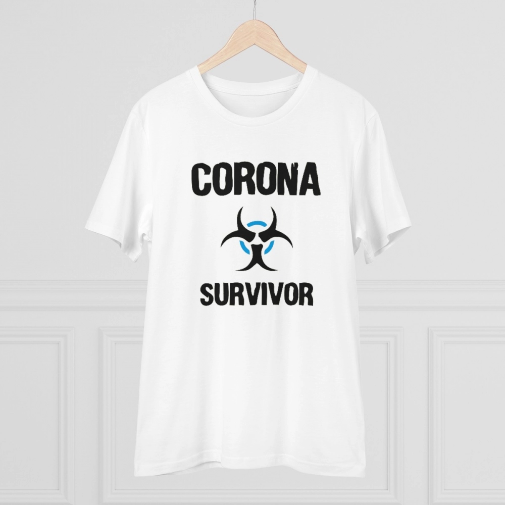 Generic Men's PC Cotton Corona Survivor Printed T Shirt (Color: White, Thread Count: 180GSM) - Image 5