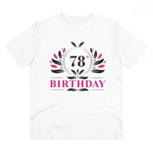 Generic Men's PC Cotton 78th Birthday Printed T Shirt (Color: White, Thread Count: 180GSM)
