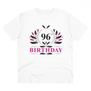 Generic Men's PC Cotton 96th Birthday Printed T Shirt (Color: White, Thread Count: 180GSM)