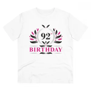 Generic Men's PC Cotton 92nd Birthday Printed T Shirt (Color: White, Thread Count: 180GSM)