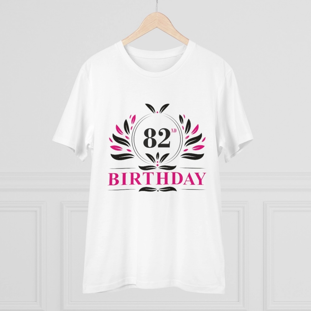 Generic Men's PC Cotton 82nd Birthday Printed T Shirt (Color: White, Thread Count: 180GSM) - Image 5