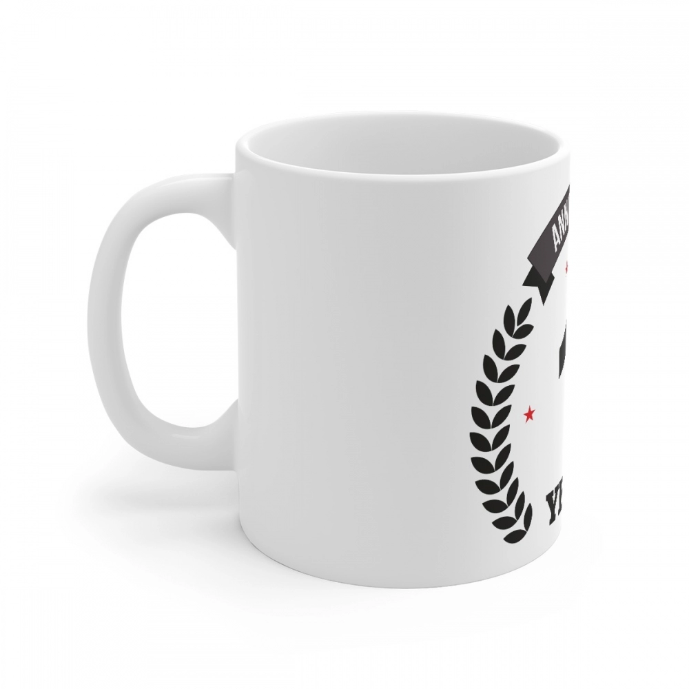 Generic Ceramic 2nd Anniversary Printed Coffee Mug (Color: White, Capacity:330ml) - Image 3