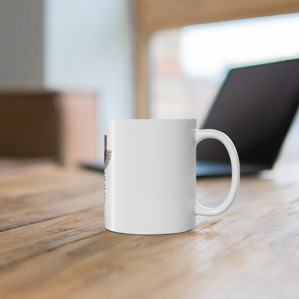 Generic Ceramic Gorila Desing Printed Coffee Mug (Color: White, Capacity:330ml) - Image 4