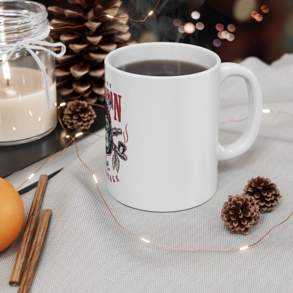 Generic Ceramic Gorila Desing Printed Coffee Mug (Color: White, Capacity:330ml) - Image 5