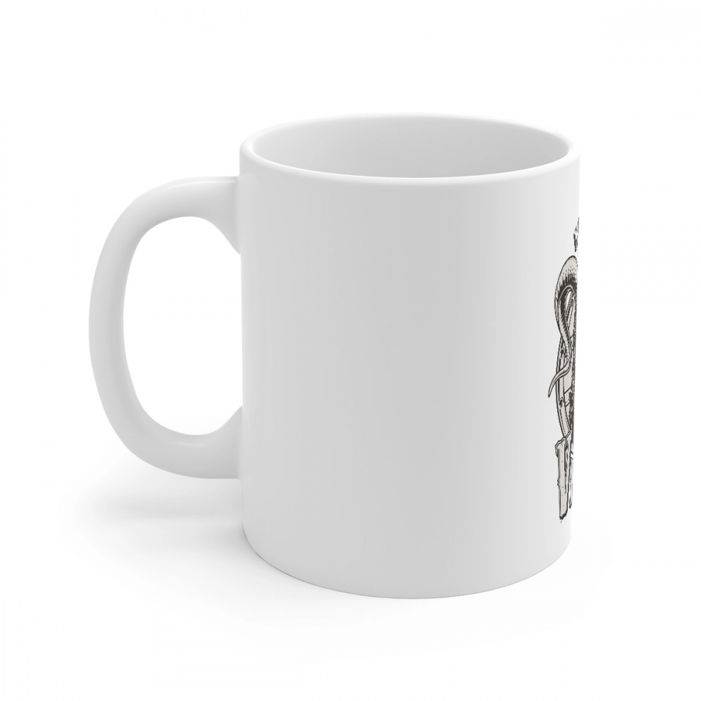 Generic Ceramic Gorila Desing Printed Coffee Mug (Color: White, Capacity:330ml) - Image 2