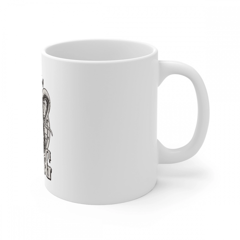 Generic Ceramic Gorila Desing Printed Coffee Mug (Color: White, Capacity:330ml) - Image 3