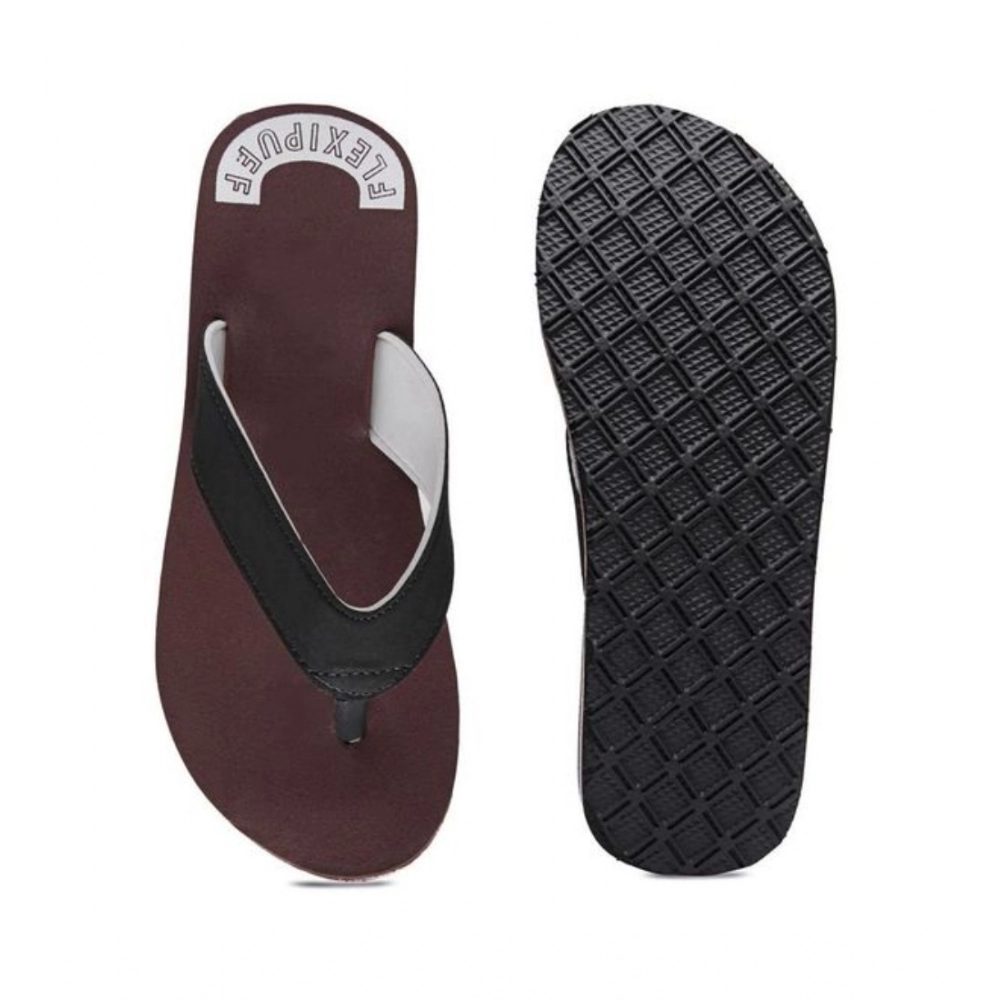 Generic Unisex Rubber Men's Slippers for Ultimate Comfort (Maroon) - Image 2
