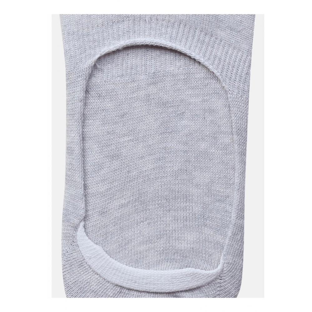 Generic 5 Pairs Unisex Casual Cotton Blended Solid No-show Socks (Light Grey) - Image 3