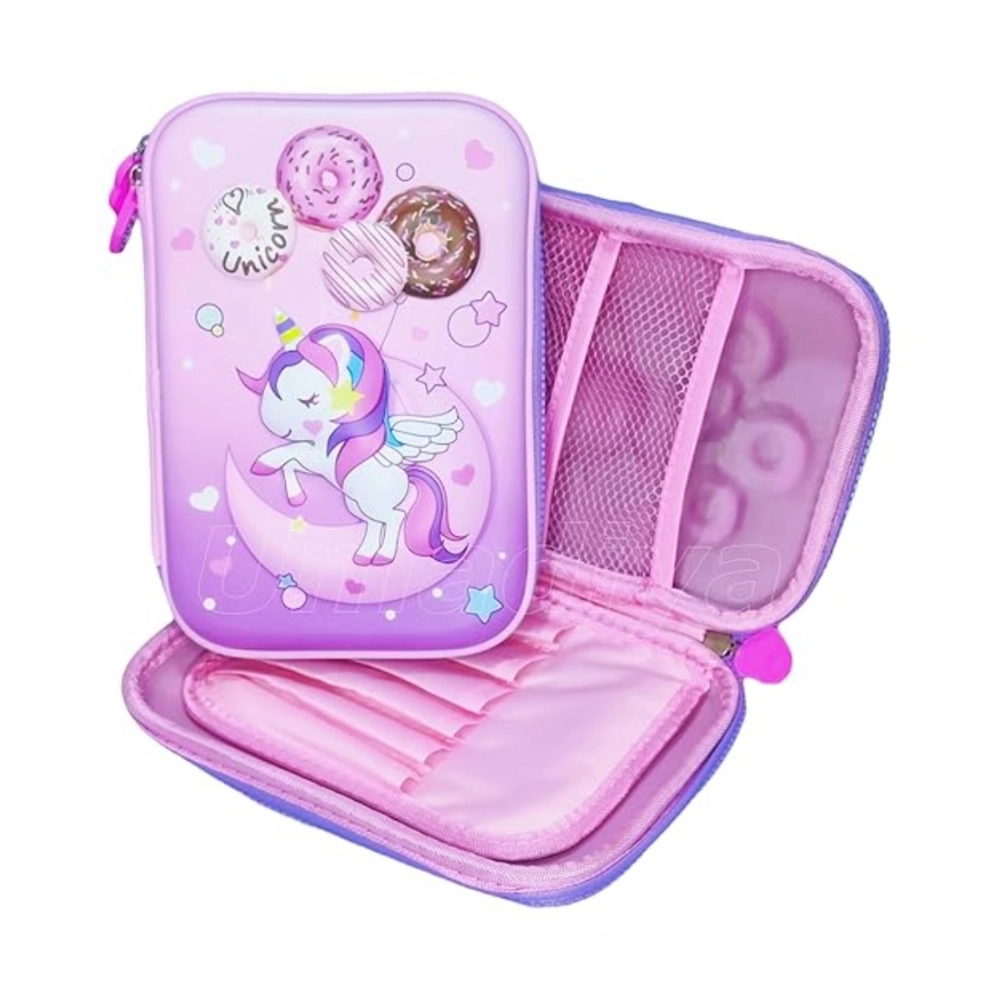 Generic Plastic Unicorn Embossed Cover Pencil Pouch, Kids, Pencil Box (Multicolor ) - Image 3