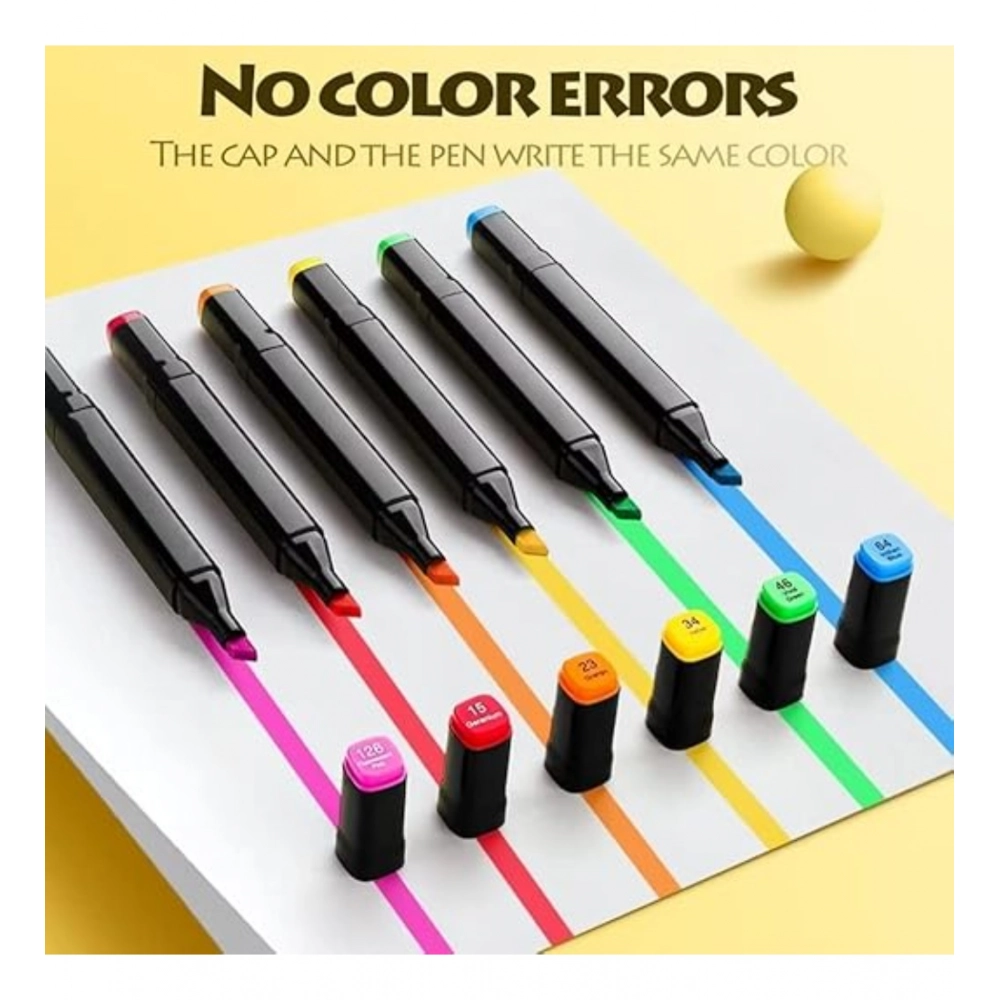 Generic Plastic 24Pcs Colors Art Markers Sketch Pen Dual Tip Artist Art Marker (Multicolor ) - Image 2