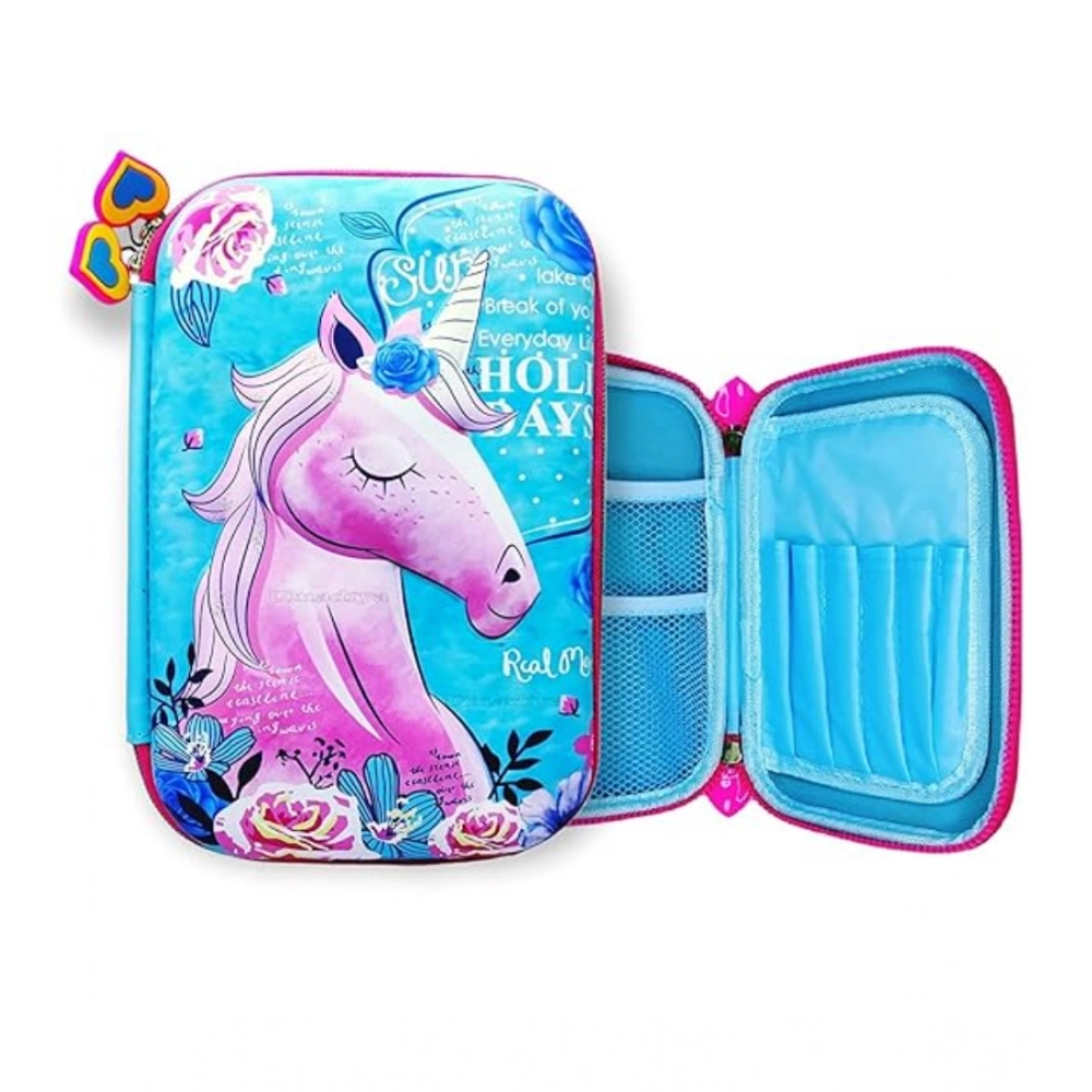 Generic Plastic Unicorn Embossed Cover Pencil Pouch, Kids, Pencil Box (Multicolor ) - Image 4