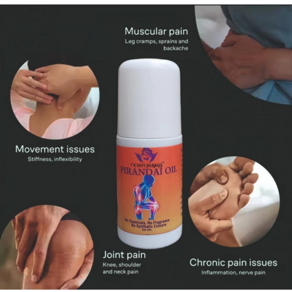 Generic Devi Herbal Pirandai Pain Relief 50 ML Oil - Natural, Chemical-Free Oil - Image 2