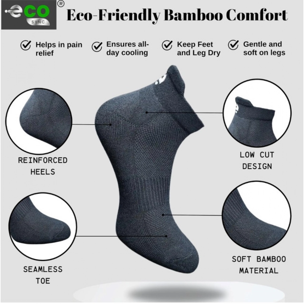 Generic 4_Pair Set Unisex Casual Bamboo Cotton Printed Ankle Length Socks (Multicolor) - Image 4