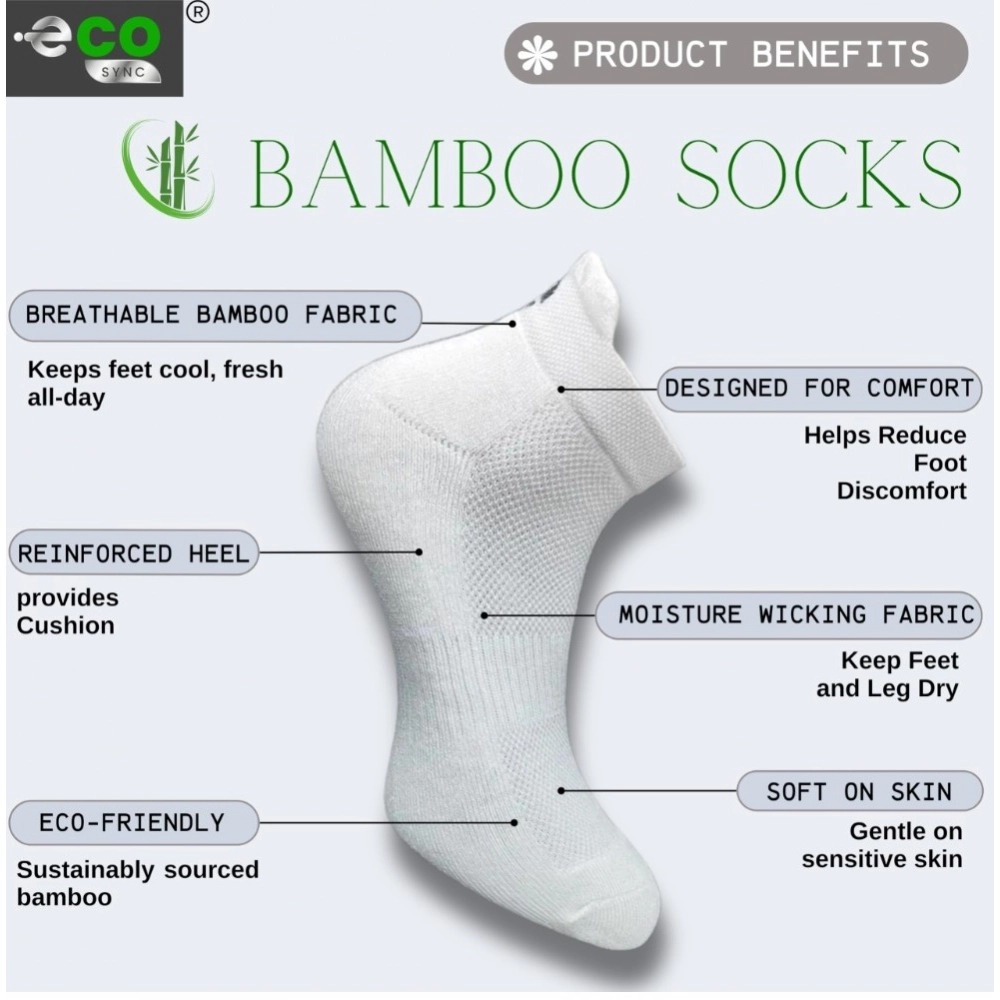 Generic 4_Pair Set Unisex Casual Bamboo Cotton Printed Ankle Length Socks (Multicolor) - Image 2