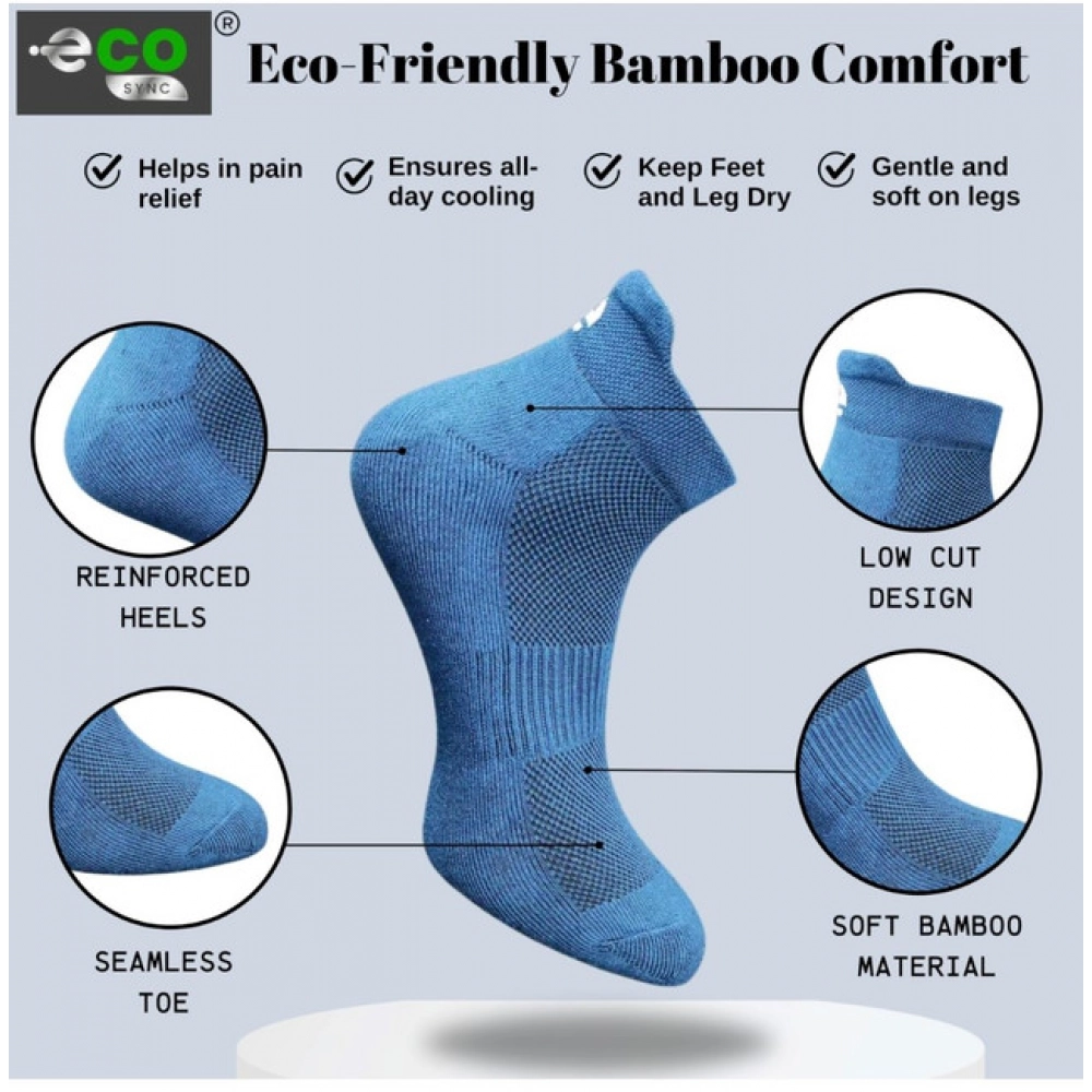 Generic 4_Pair Set Unisex Casual Bamboo Cotton Printed Ankle Length Socks (Multicolor) - Image 4