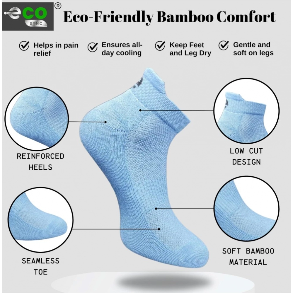 Generic 4_Pair Set Unisex Casual Bamboo Cotton Printed Ankle Length Socks (Multicolor) - Image 4