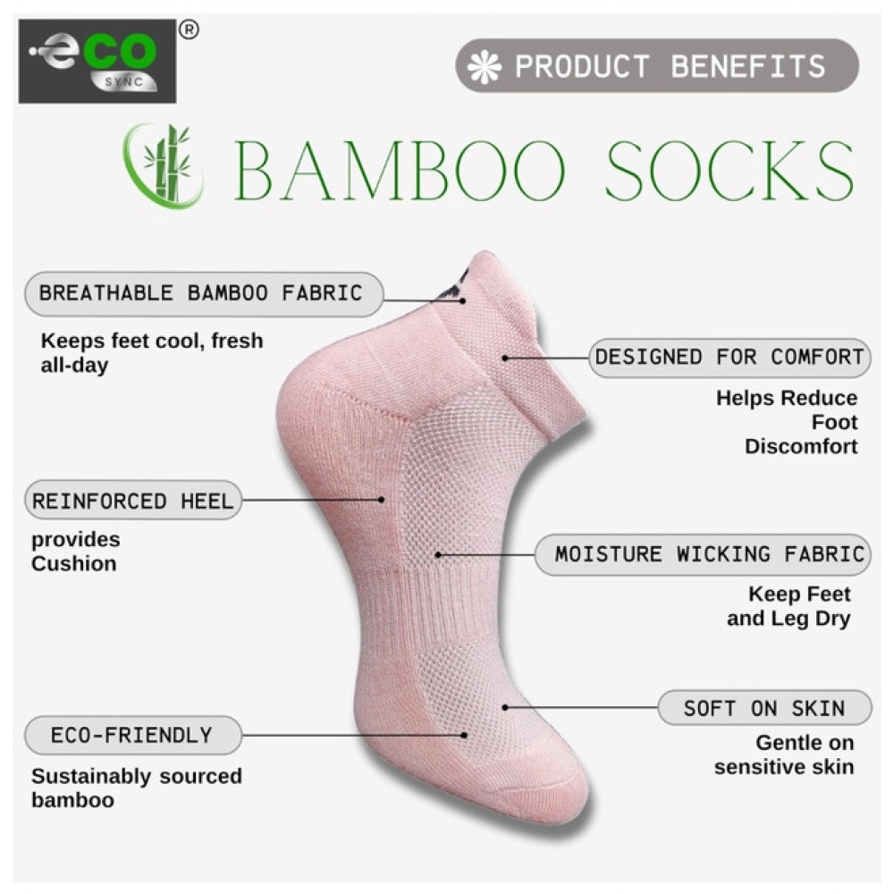 Generic 4_Pair Set Unisex Casual Bamboo Cotton Printed Ankle Length Socks (Multicolor) - Image 2