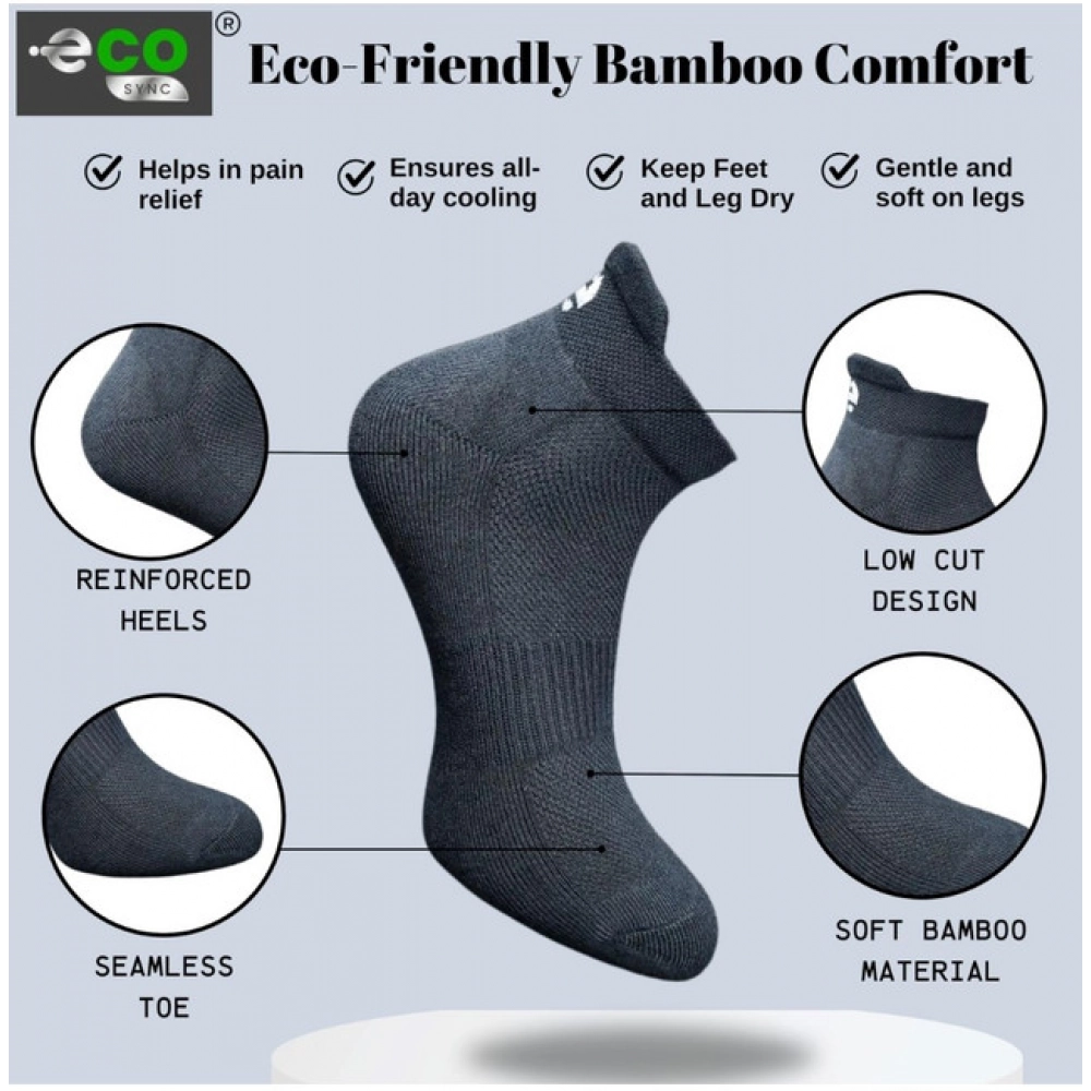 Generic 4_Pair Set Unisex Casual Bamboo Cotton Printed Ankle Length Socks (Multicolor) - Image 4
